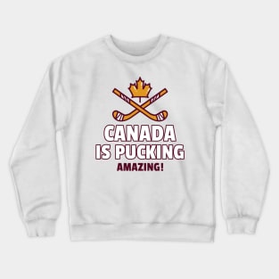 Canada Day Canadian Pride Hockey Crewneck Sweatshirt